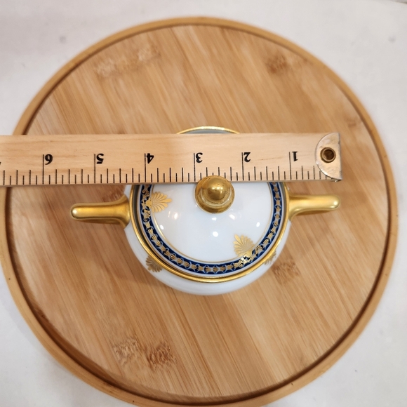 Richard Ginori Italy White W/ Gold Finial Large Sugar Bowl With Lid Vintage - Picture 10 of 10